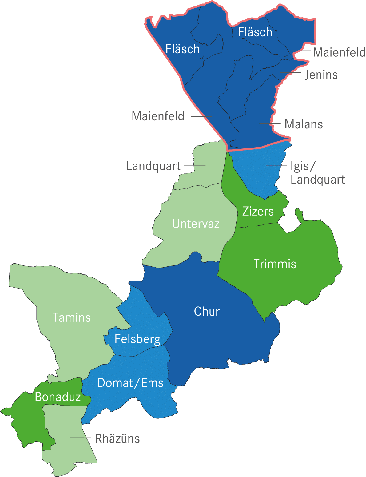 Karte Baulandpreise region 1