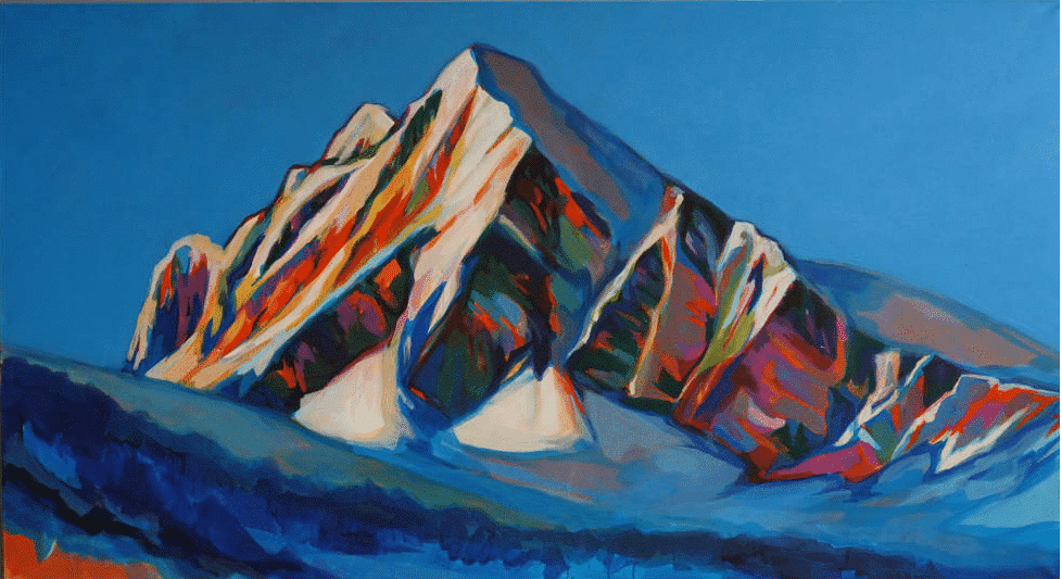 Berglandschaft mit Gipfeln und Wäldern in Gauschla