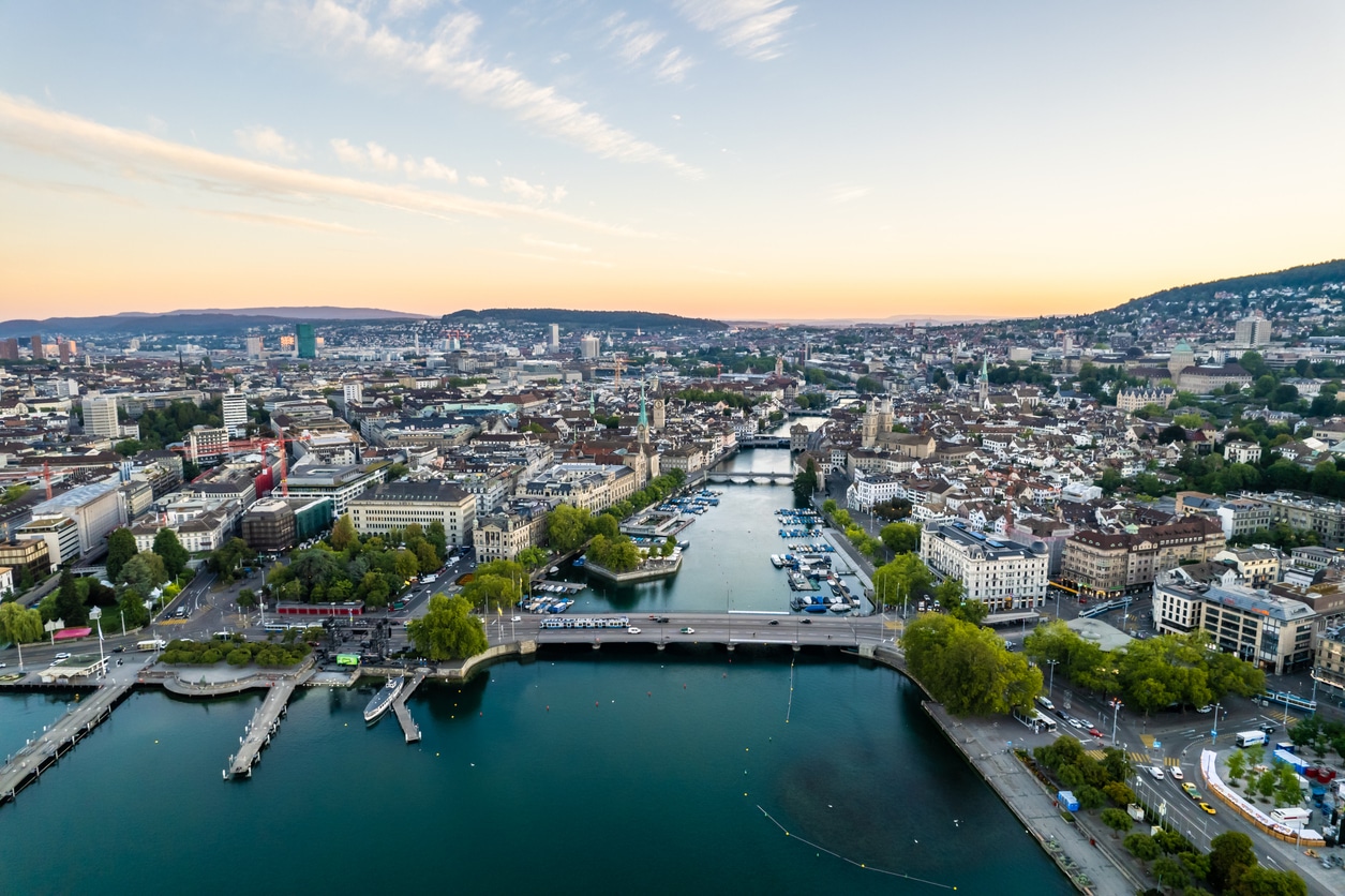 Nahaufnahme eines eleganten Gin-Glases mit Zitrusfrüchten und Kräutern auf einem Holzuntergrund