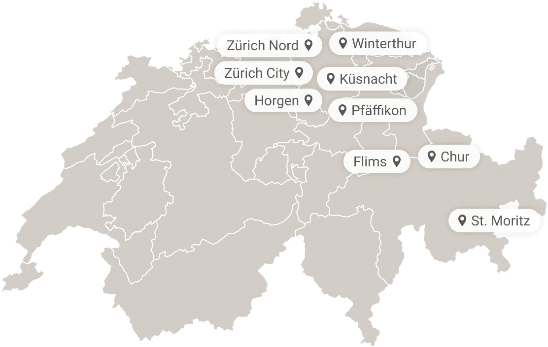 Ginesta Immobilienberatung 9 Standorte - Küsnacht, Pfäffikon, Horgen, Winterthur, Zürich, Chur, Flims und St Moritz